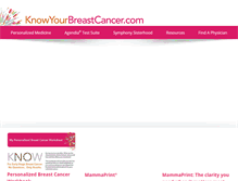 Tablet Screenshot of knowyourbreastcancer.com